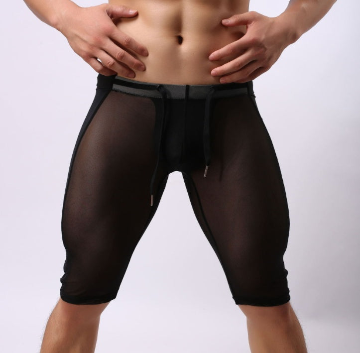 Mens Fitness Exercise Pants Are Breathable And Cool Black
