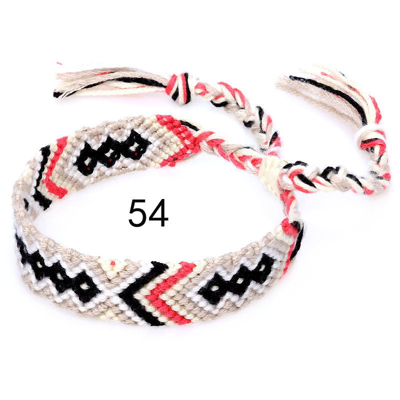 Nepal Ethnic Style Woven Rainbow Bracelet Style 54