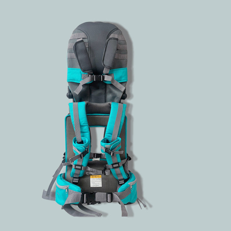 Children's Saddle Shoulder Seat Baby Carrier Shoulder Bar Sling Dad On Foot Light Blue
