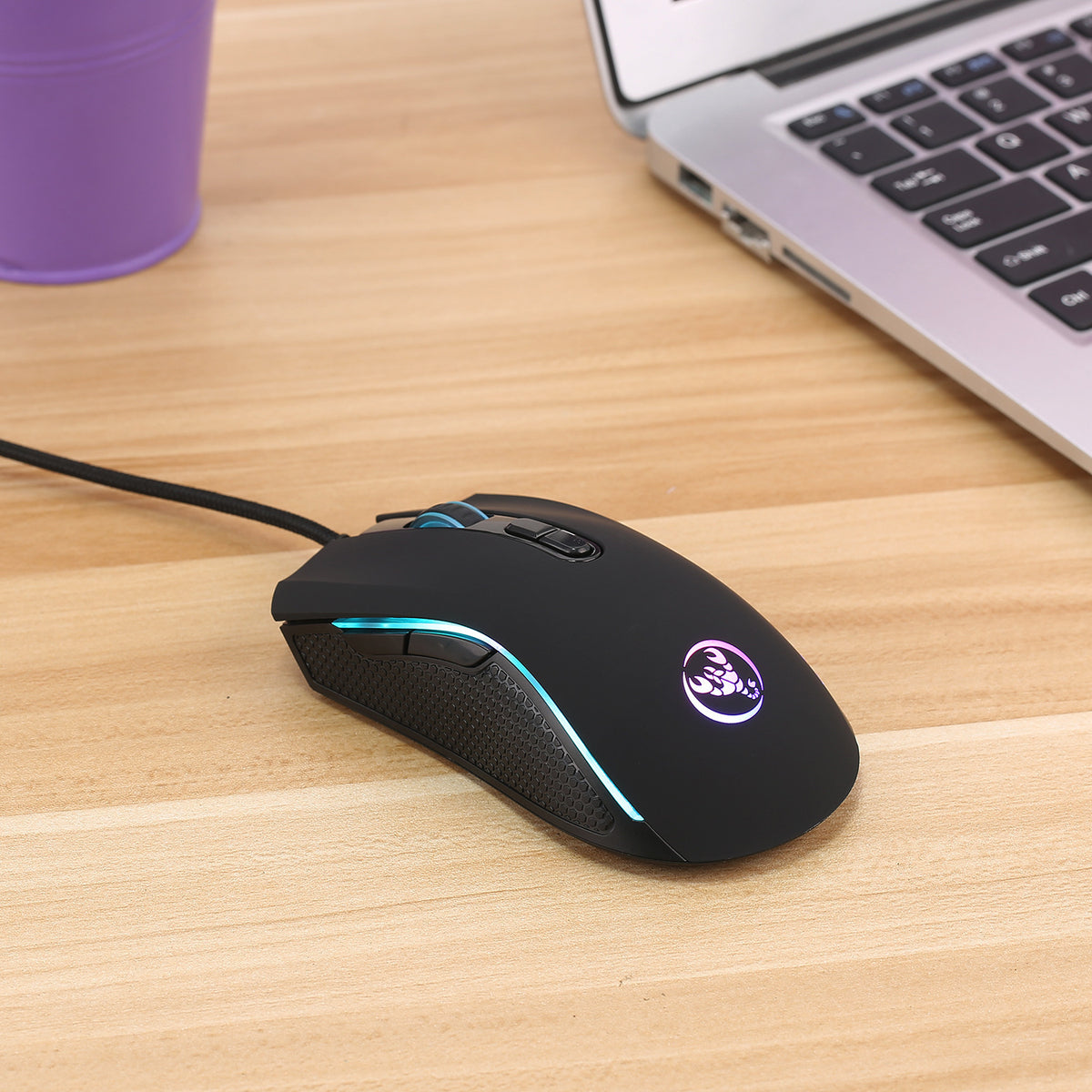 Gaming Usb Luminous Wired Keyboard Floating Manipulator Mouse
