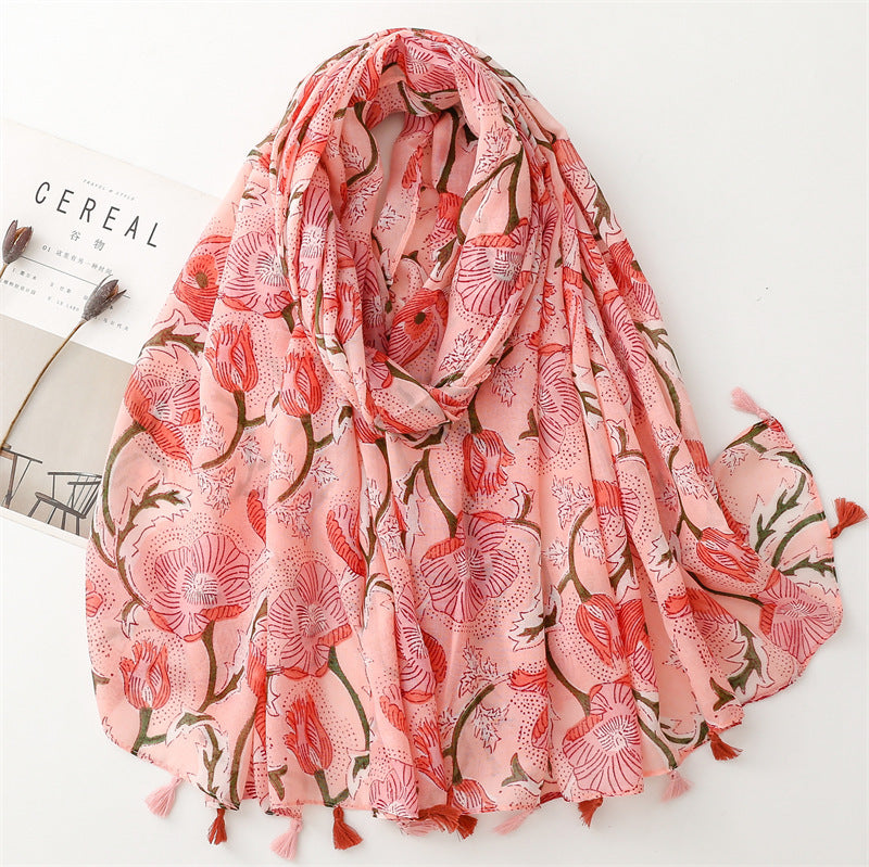 Creative Chinese Style Cotton And Linen Scarf SL2310002 180X88CM