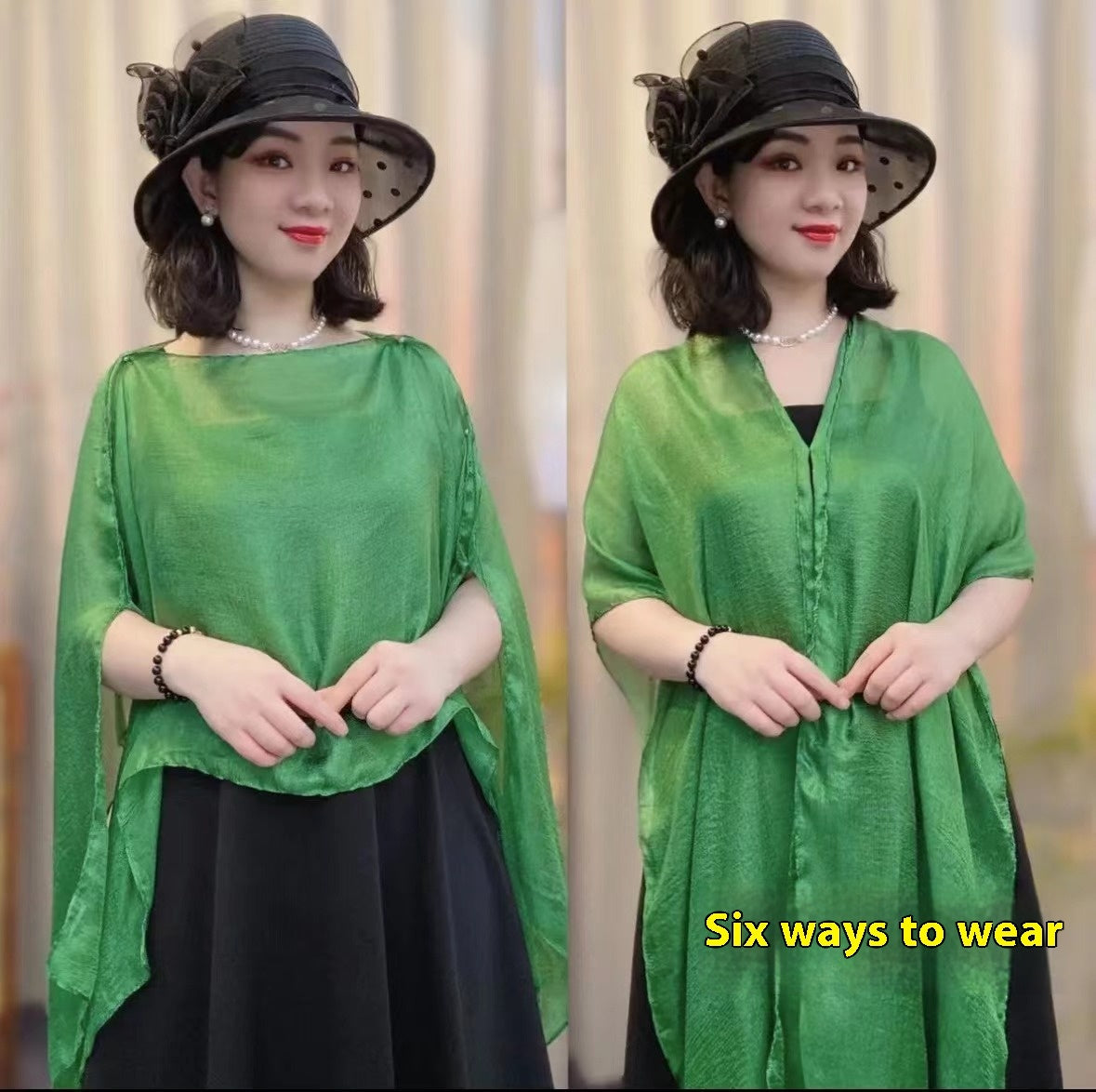 Solid Color Vacation Style Fashionable All-match Sunscreen Pullover Scarf Shawl