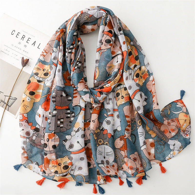 Creative Chinese Style Cotton And Linen Scarf SL2404007 180X88CM