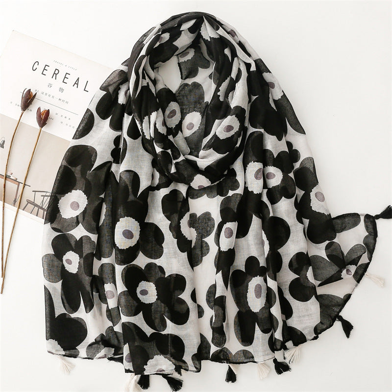 Creative Chinese Style Cotton And Linen Scarf SL2408004 180X88CM