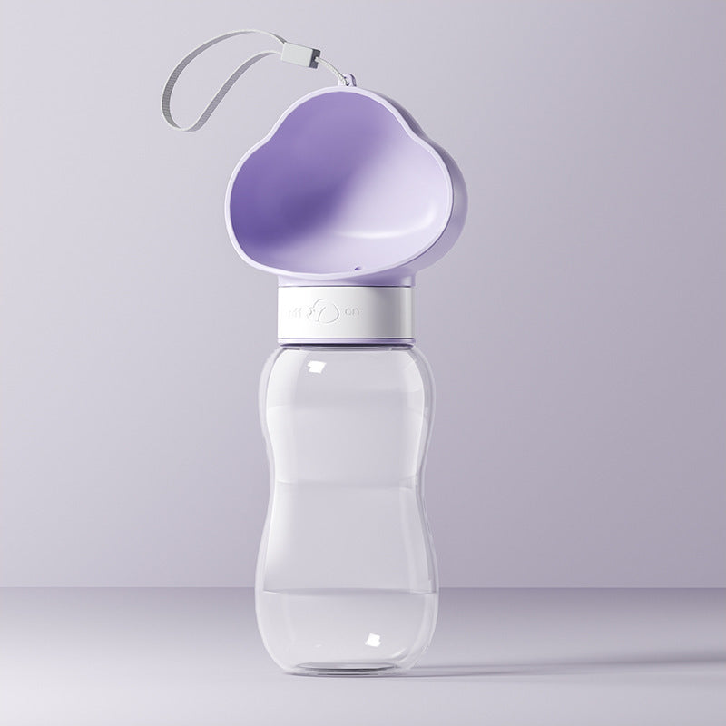 New Go Out Water Cup Portable Walking Dog Drinking Water Pet Supplies Clouds purple Large