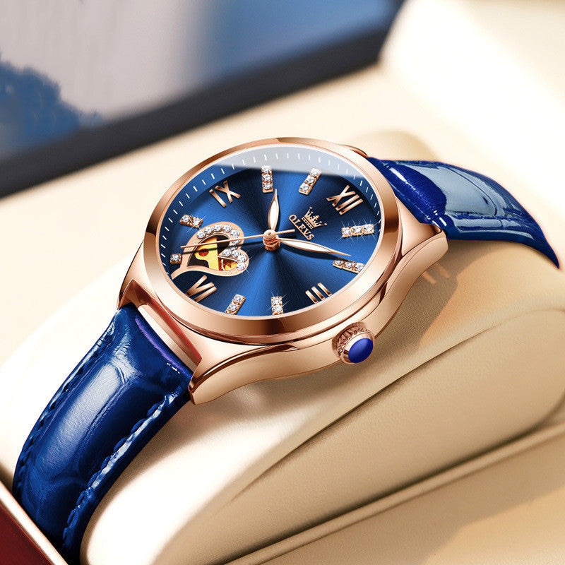 Watch Female Automatic Mechanical Watch Blue