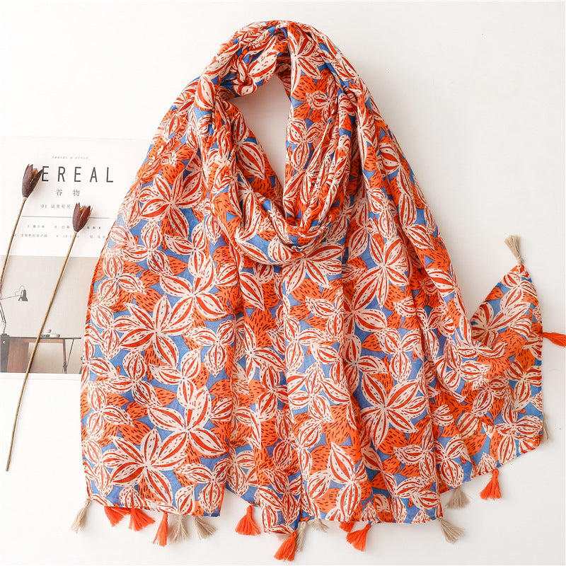 Creative Chinese Style Cotton And Linen Scarf SL2301008 180X88CM