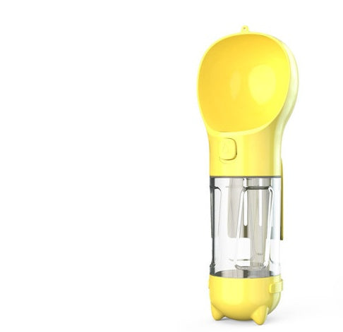 Pet Multi-functional Water Bottle Yellow