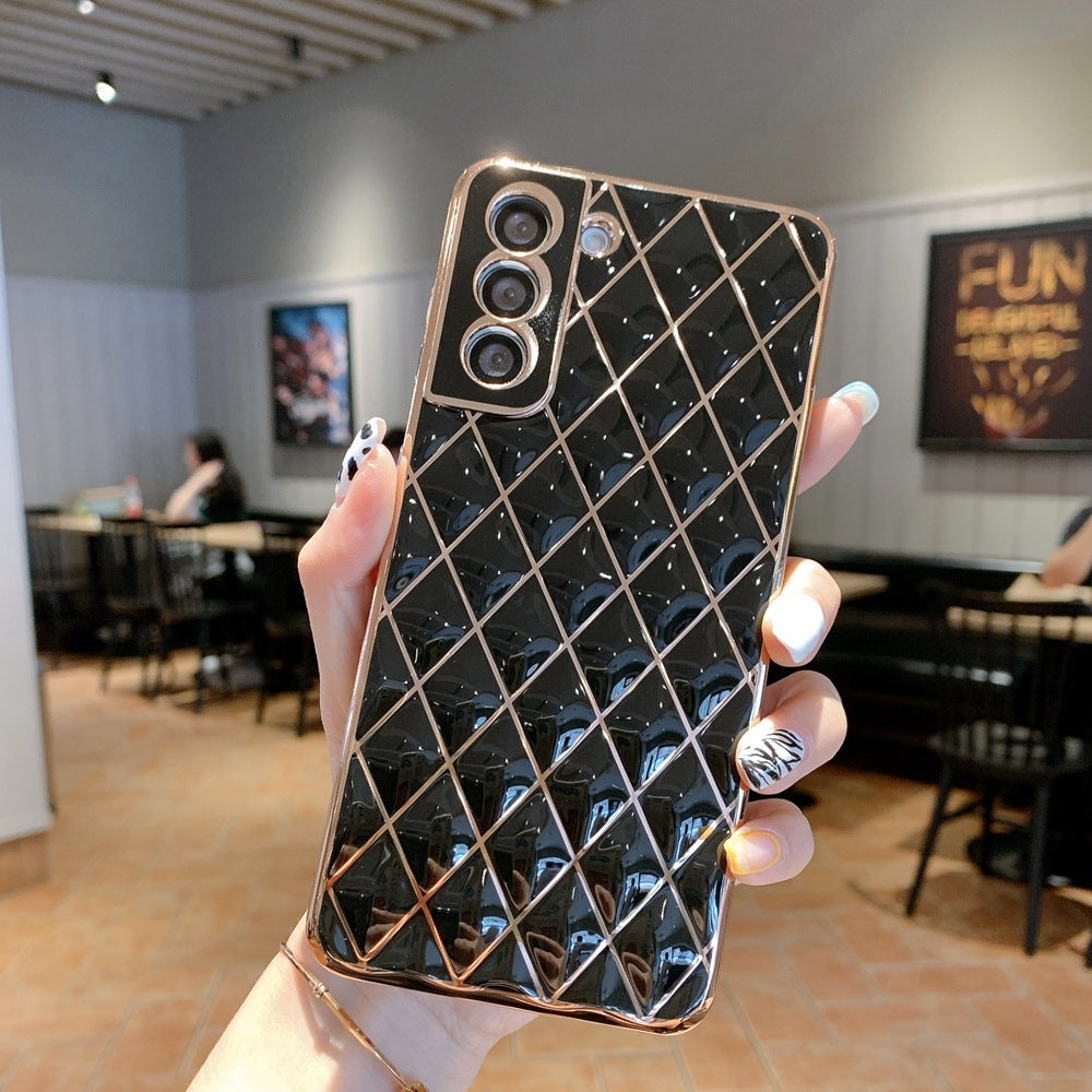 S22 Electroplated Diamond Phone Case Black