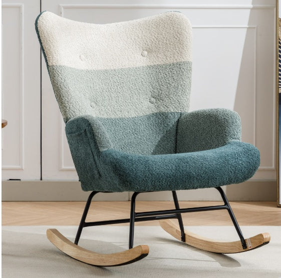 Modern Patchwork Upholstery Chairs Green