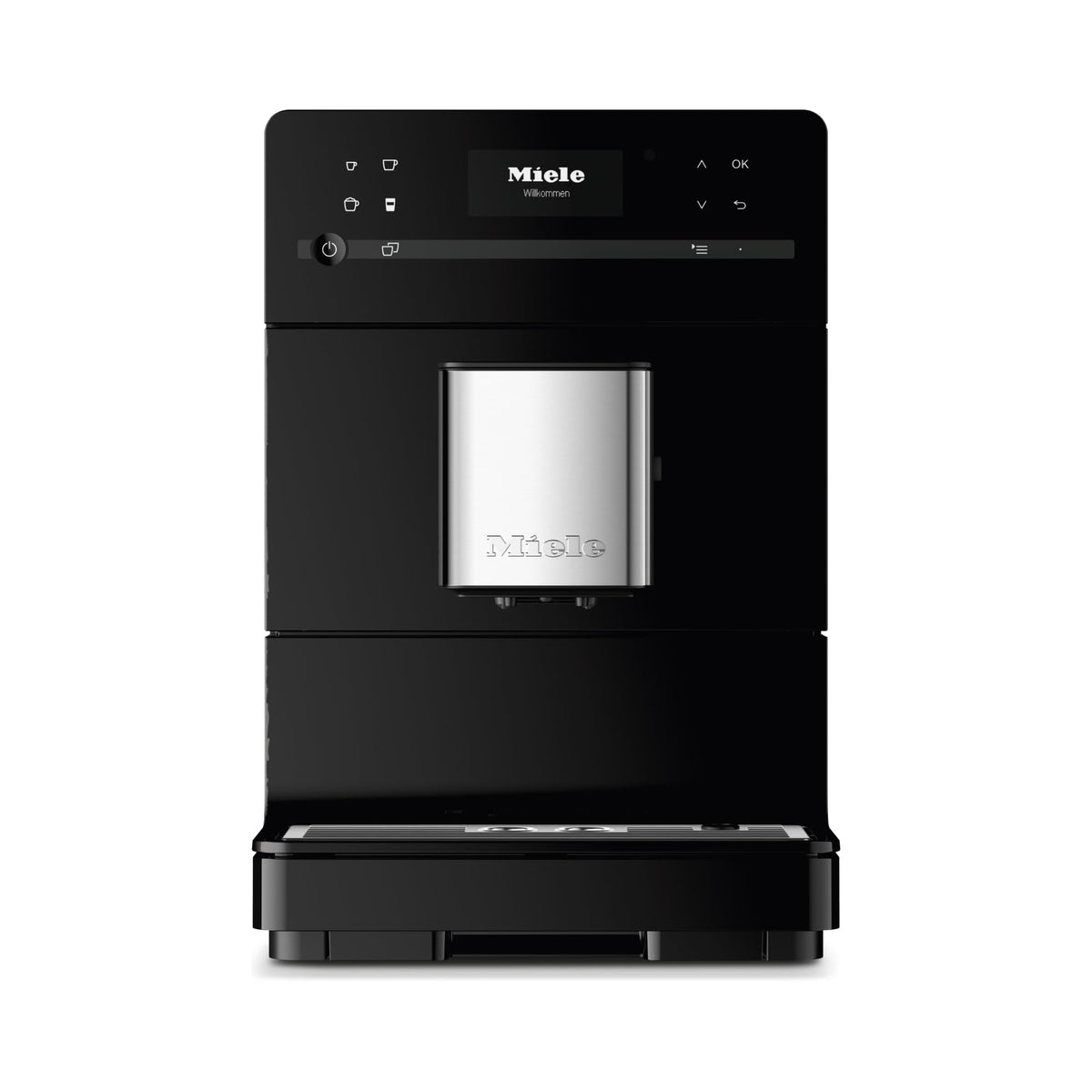 Miele CM 5310 Silence Automatic Coffee Maker - With OneTouch for Two, AromaticSystem, coffee pot, cleaning programs and more, in Obsidian Black