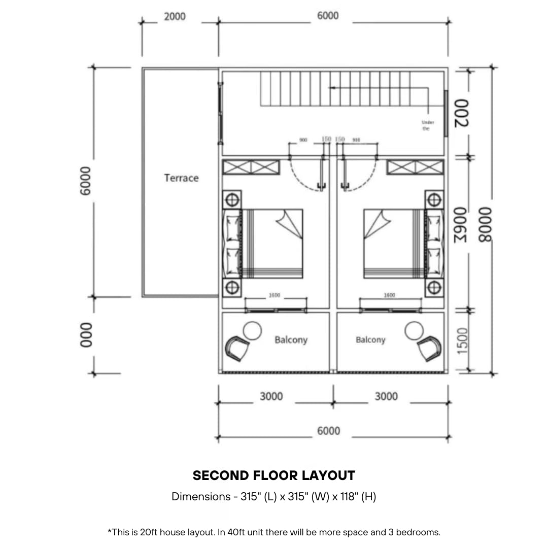 Barn Homes Flat Pack Double Story House - Foldable Tiny Home, 20ft & 40ft, Mobile & Modular