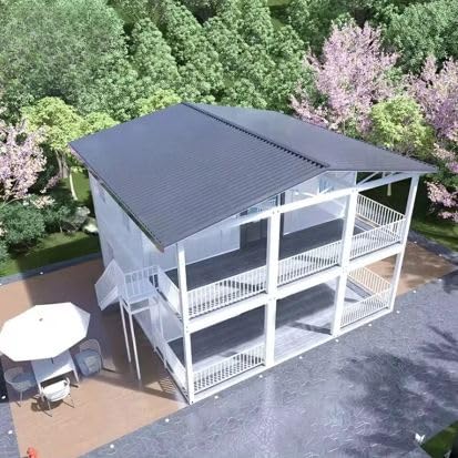 Mobile Houses Prefab Foam Folding House Two Story Tiny House 100 Meters Portable and Foldable Tiny Modern Design with Easy Installation