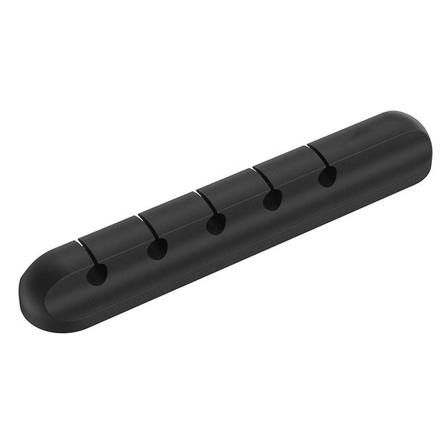 Silicone USB Cable Winder Desktop Cable Organizer Management Multipurpose Clips Cables Protector For Wired Headphones 5 clips