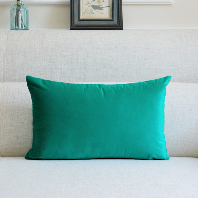Sofa Velvet Throw Pillow Green 30x50cm