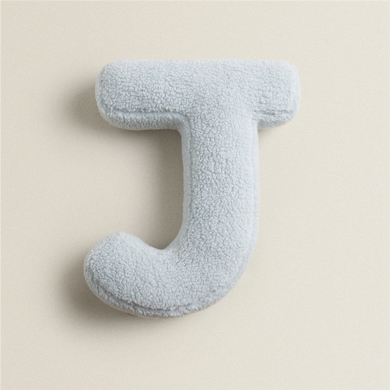 26 English Letters Pillow Sofa Cushion Shooting Props J About 38x30cm