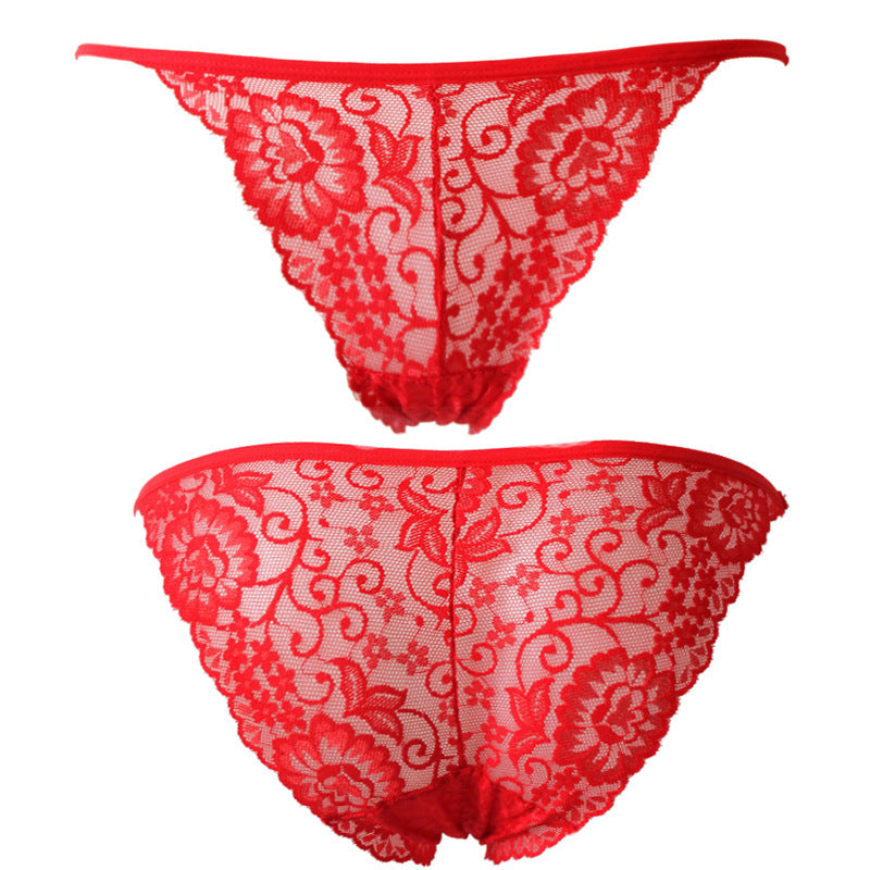 Sexy Underwear Women Lace Women's Underwear Briefs Briefs Red One size