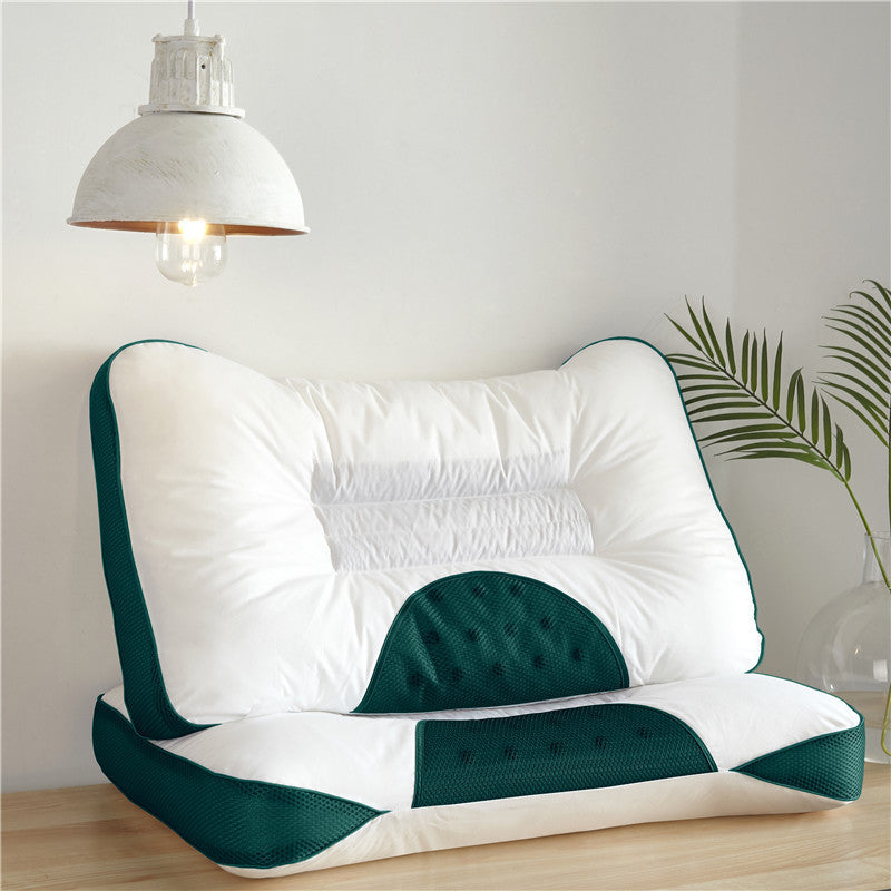 Health Care Pillow Neck Pillow Five-Star Hotel Pillow Green 48x74cm