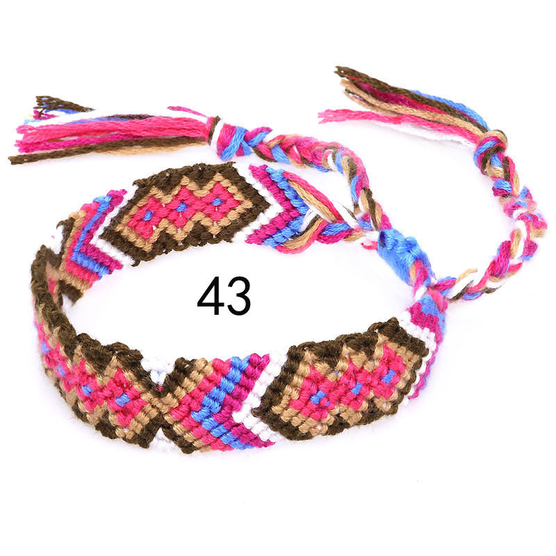 Nepal Ethnic Style Woven Rainbow Bracelet Style 43