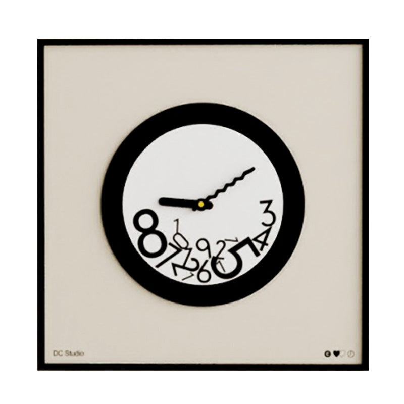 Wall Clock Living Room Home Fashion Quartz Black