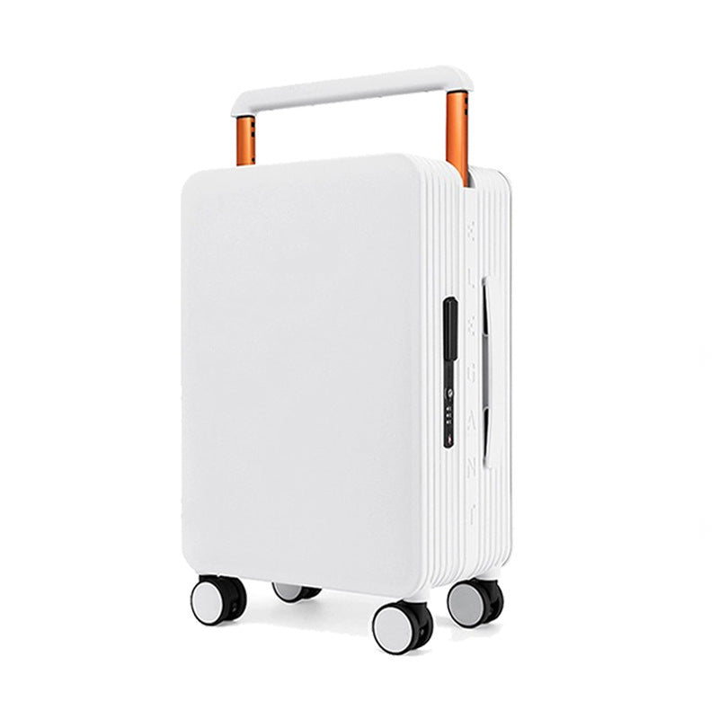 Draw-bar Luggage Wide Good-looking Women's Large Capacity Suitcase Beige Gift 20 Inch