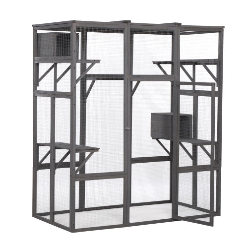 Oversized Cat Cage - Grey