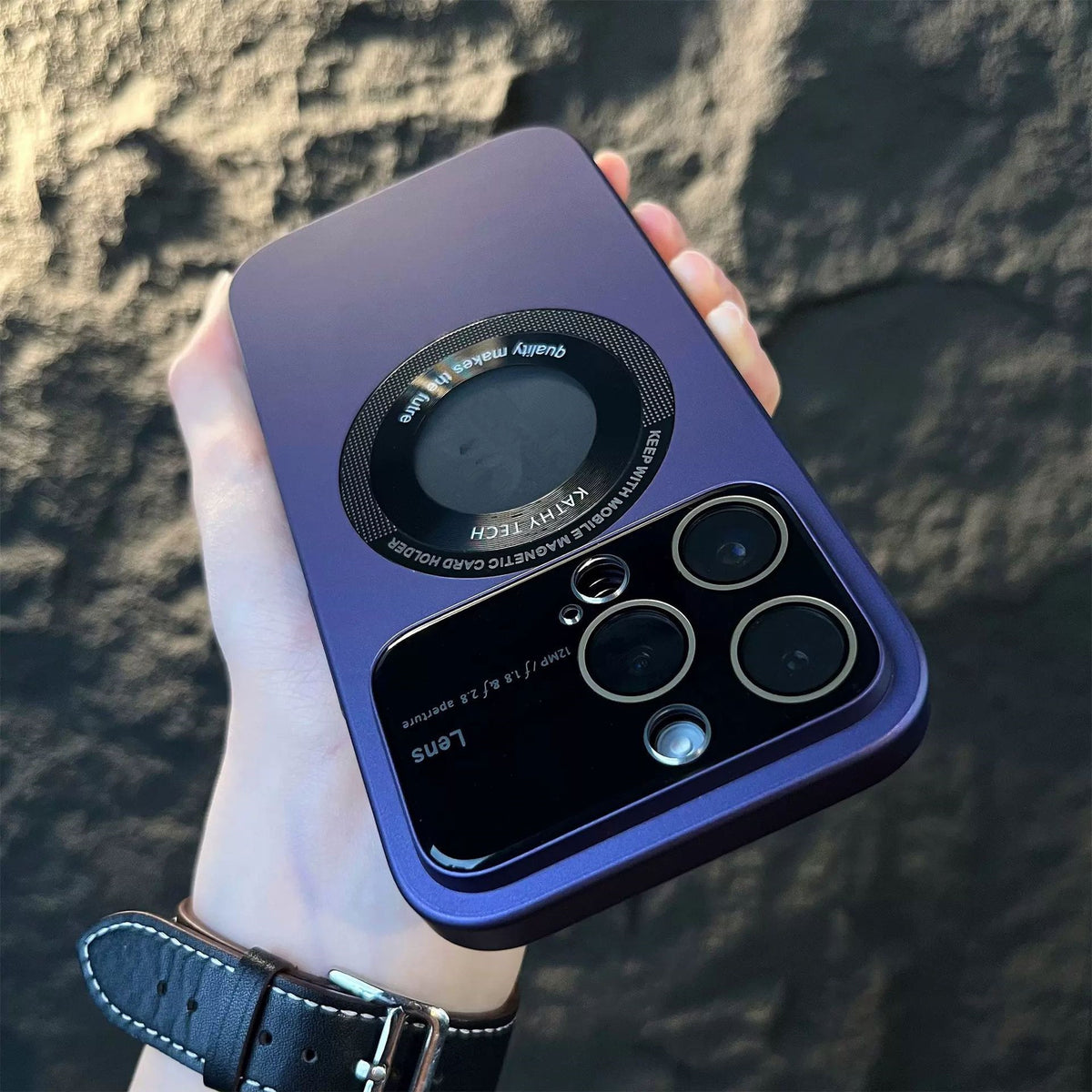 Frosted Drop-resistant Protective Case Dark Purple