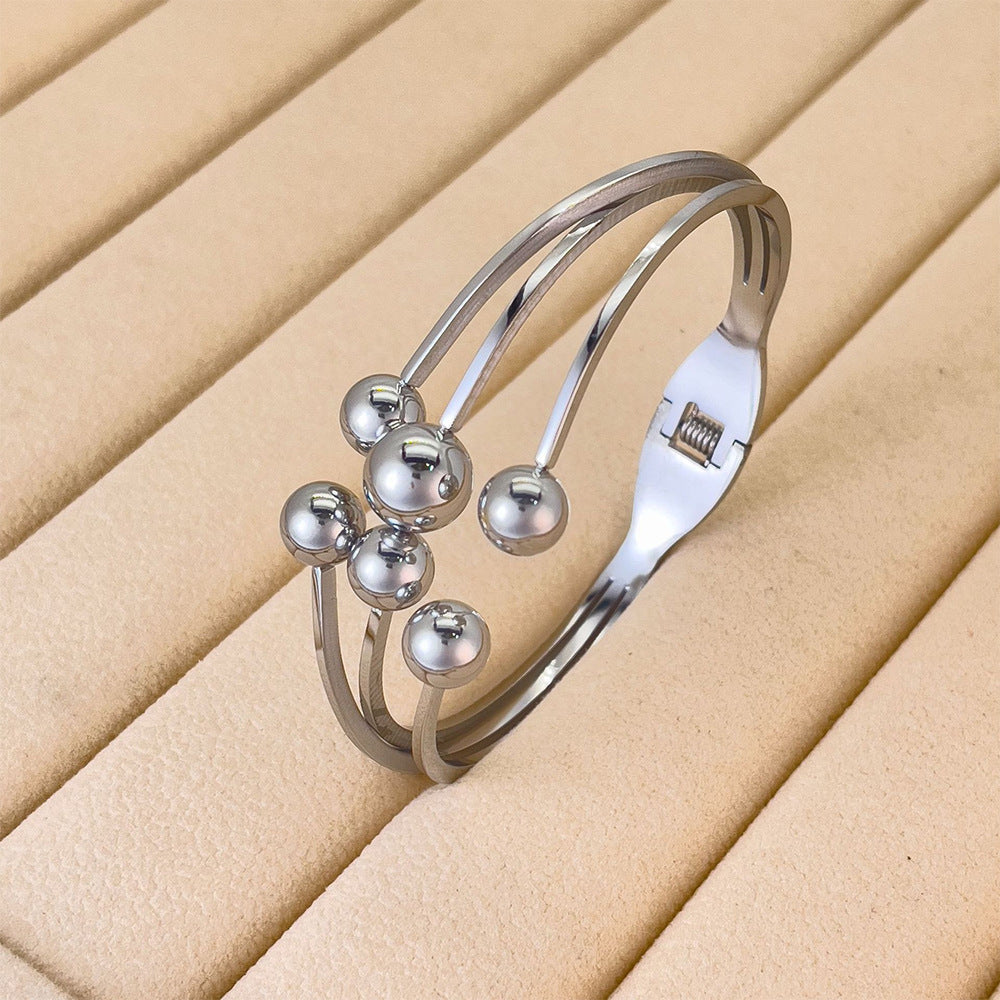 Niche Rose Gold Cold Style Bracelet 9Style Steel Color