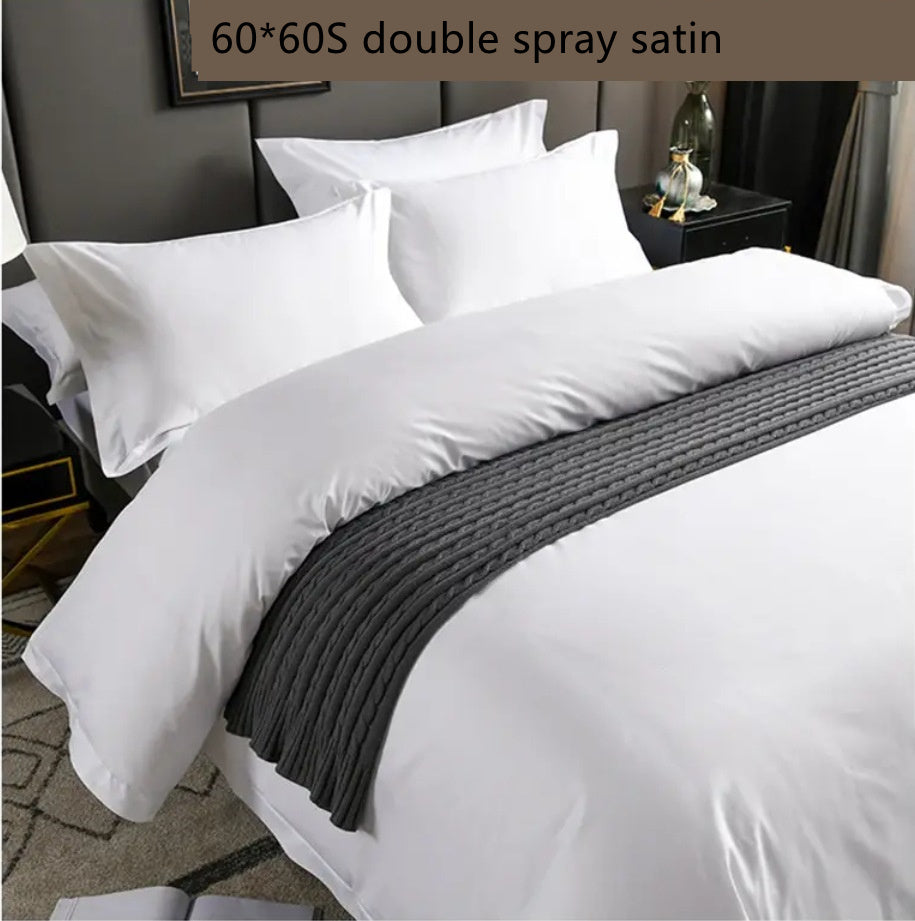 Hotel Four-piece Cotton Bedding 60x60S double spray satin