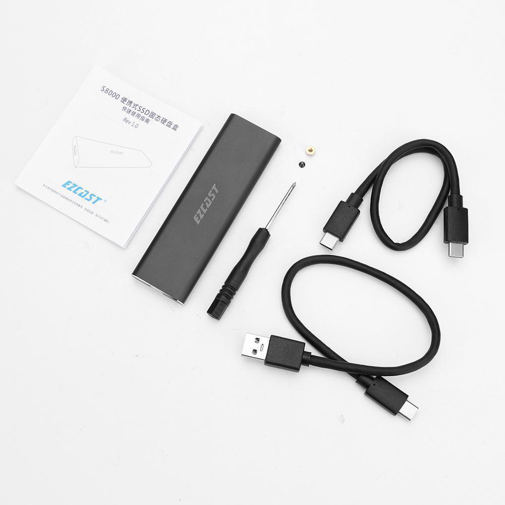 M.2 NVME Mobile Hard Disk Box Speed PCIe To USB3.1 GEN2 Solid State SSD S800