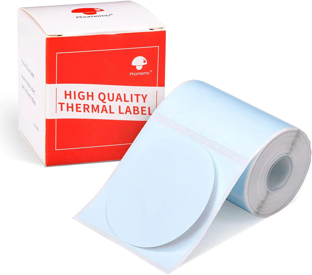 New Handheld Bar Code Printer Blue Round 50X50mm