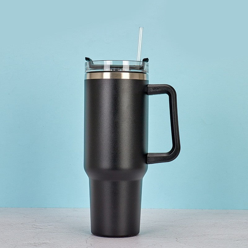 Stainless Steel Coffee Cup Handle Water Cup Cup Metal Black 40oz