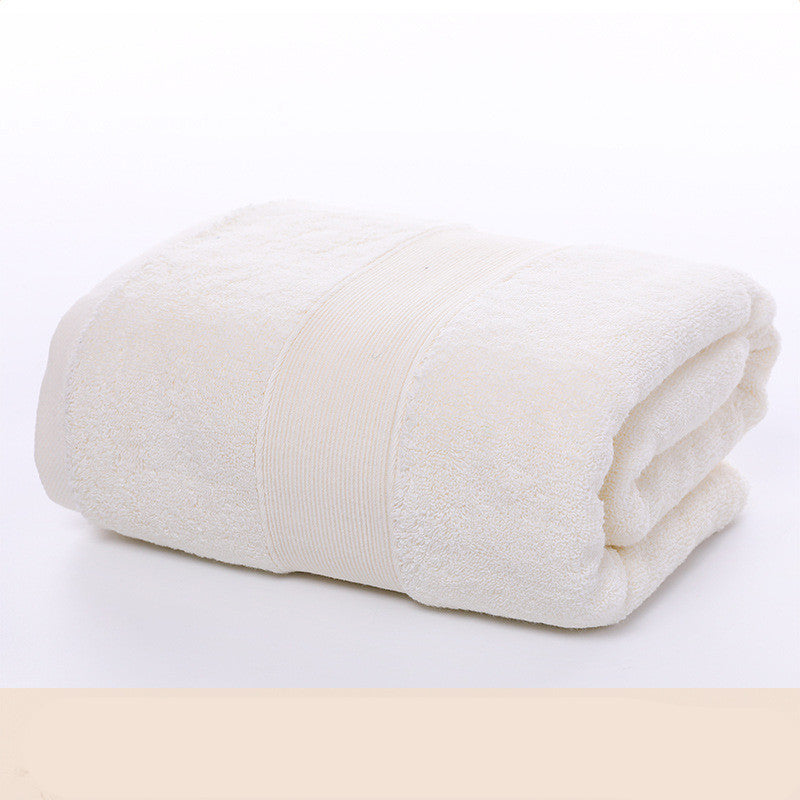 Color cotton bath towel Rice white