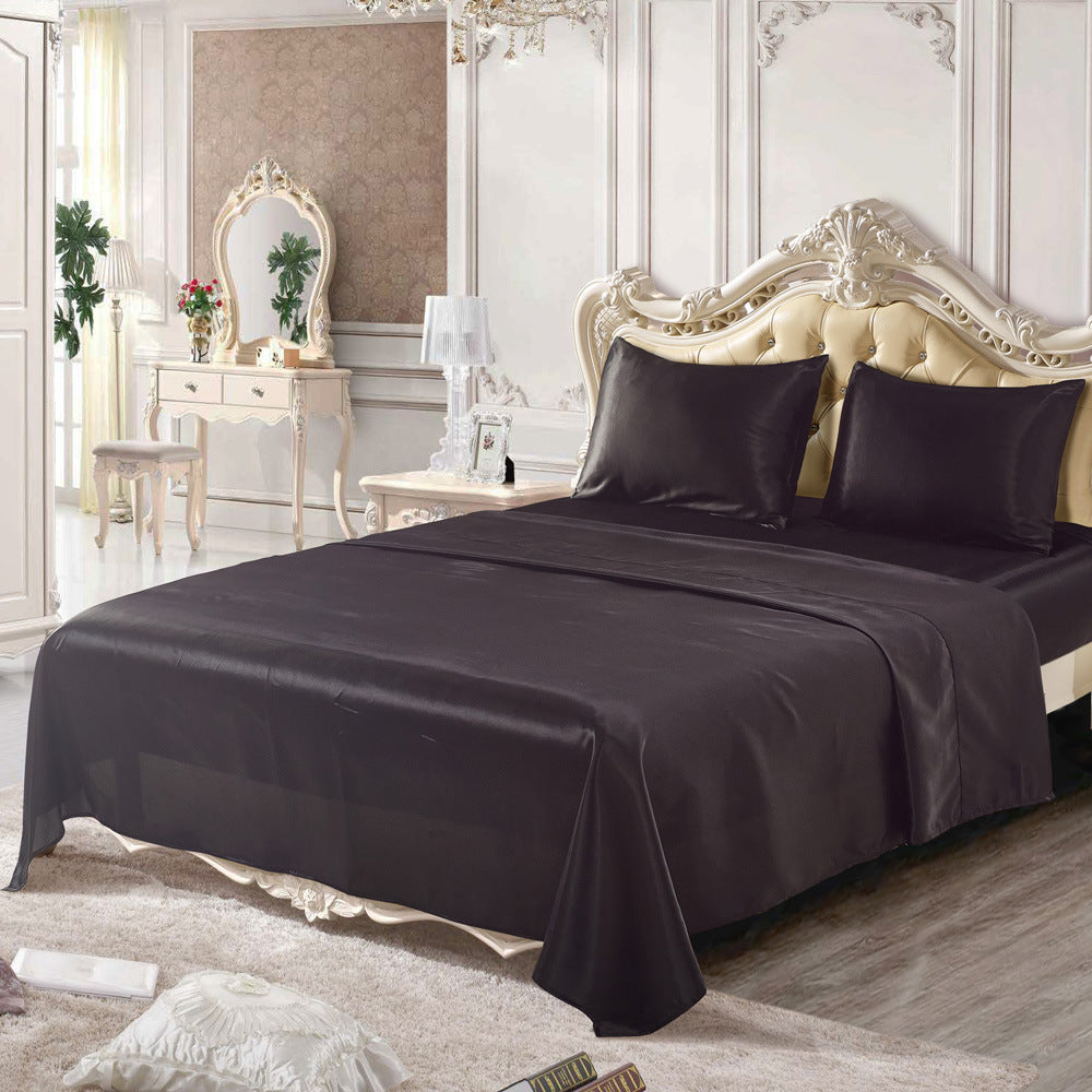 Imitation silk bedding Black