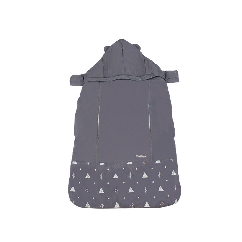 Warm Baby Carrier Cloak Cover Windproof Quilt Stroller Accessories Dark Grey