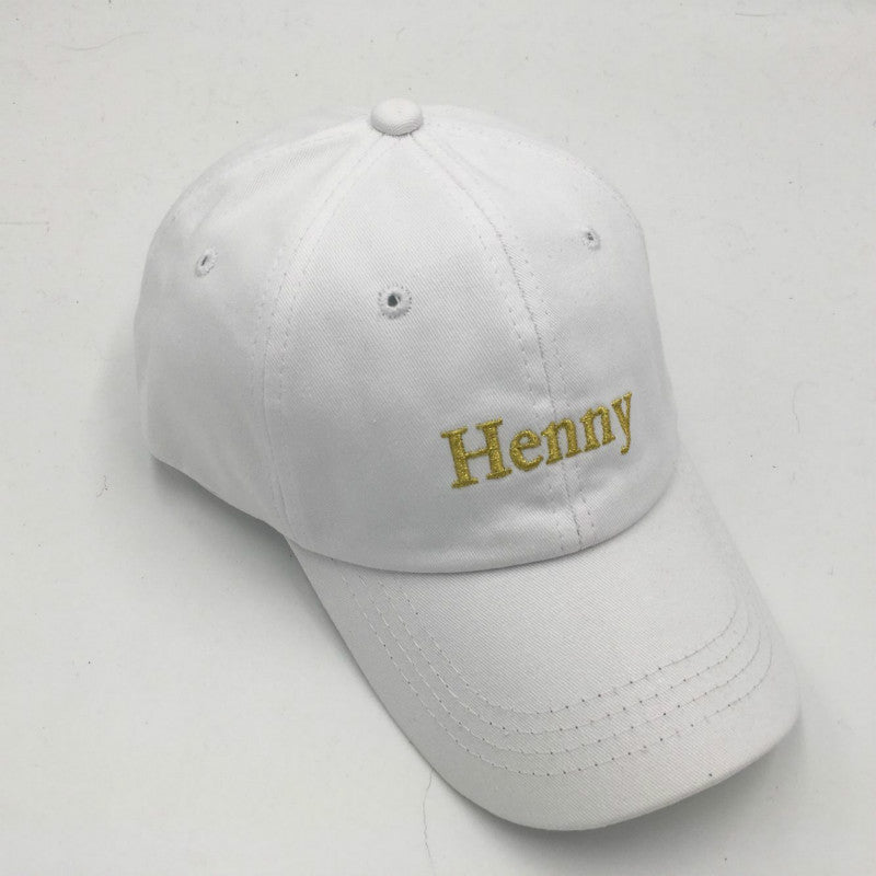 Embroidered Henny Cotton Adjustable Baseball Cap