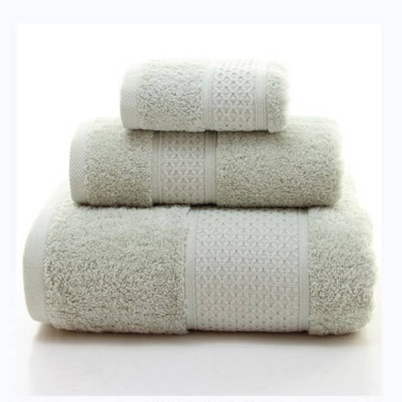 Pure cotton thickened bath towel Green 70X140 1pc