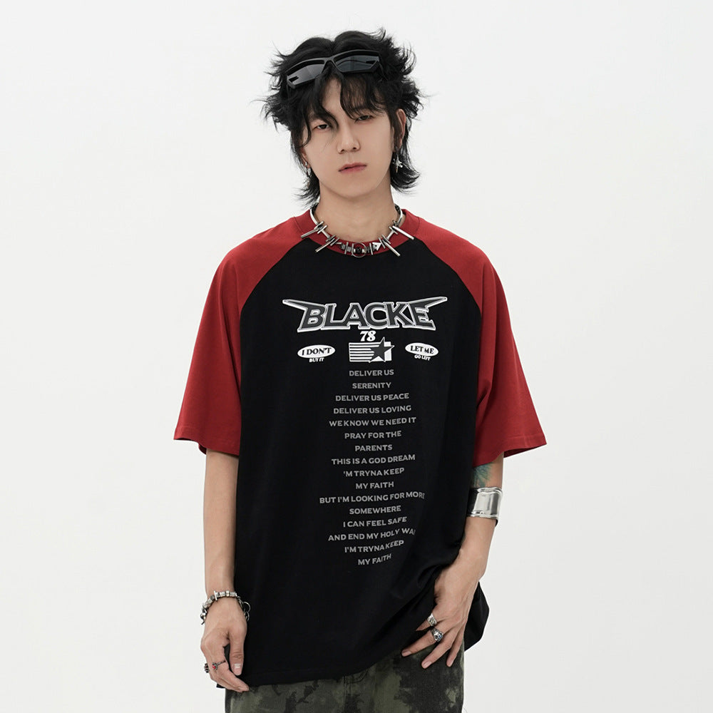 Letter Print Short-sleeve T-shirt Men