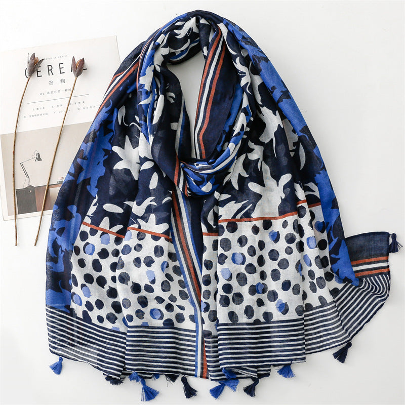 Creative Chinese Style Cotton And Linen Scarf SL2408027 180X88CM