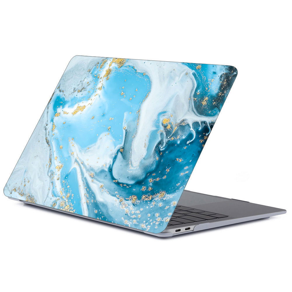 Notebook Marbled Frosted Protective Case Light blue