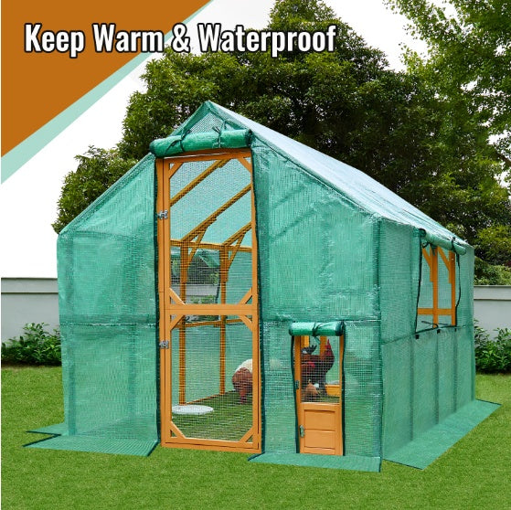 Outdoor Chicken Coop With Cover Yellow