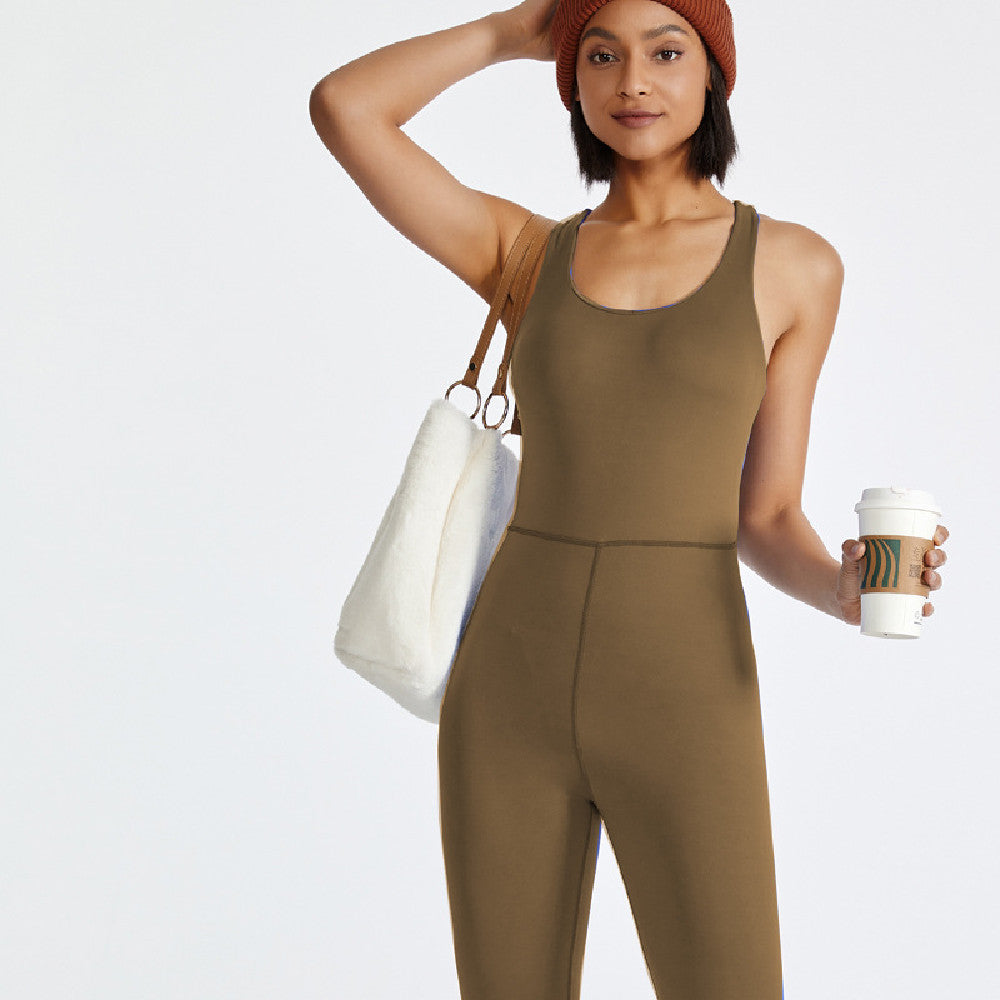 Women's Fashion Exercise Workout Pants Coffee Beans