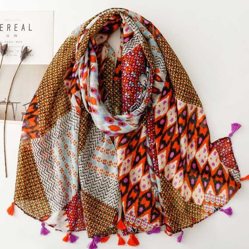 Creative Chinese Style Cotton And Linen Scarf SL2411023 180X88CM