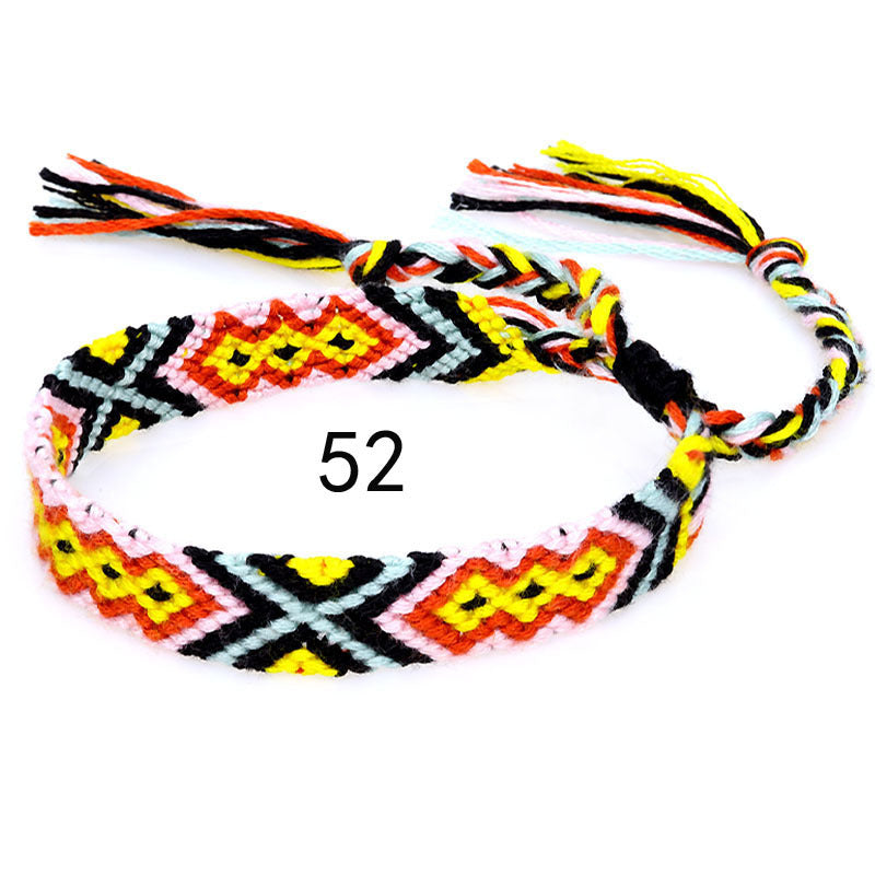 Nepal Ethnic Style Woven Rainbow Bracelet Style 52