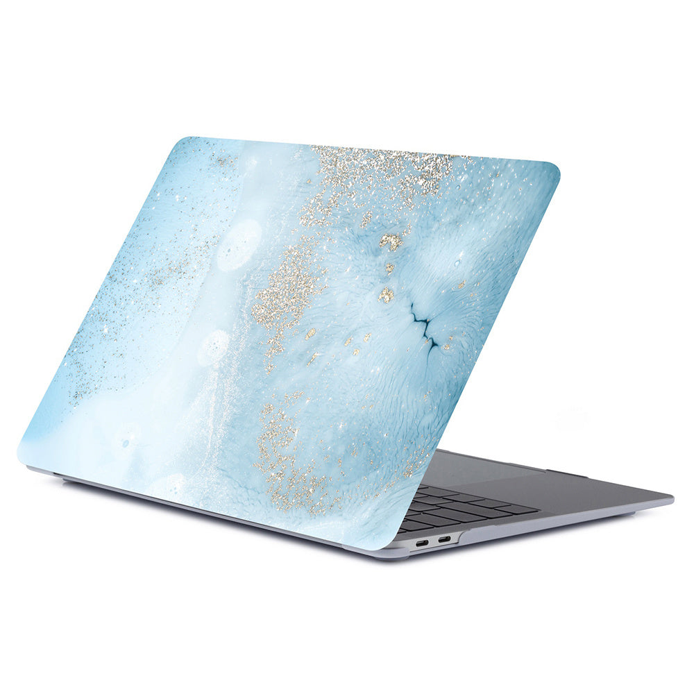 Notebook Marbled Frosted Protective Case Crystal blue