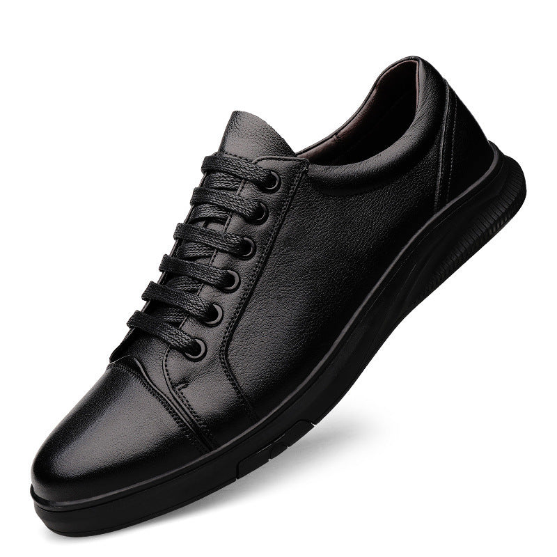New Cowhide Board Shoes Men Black