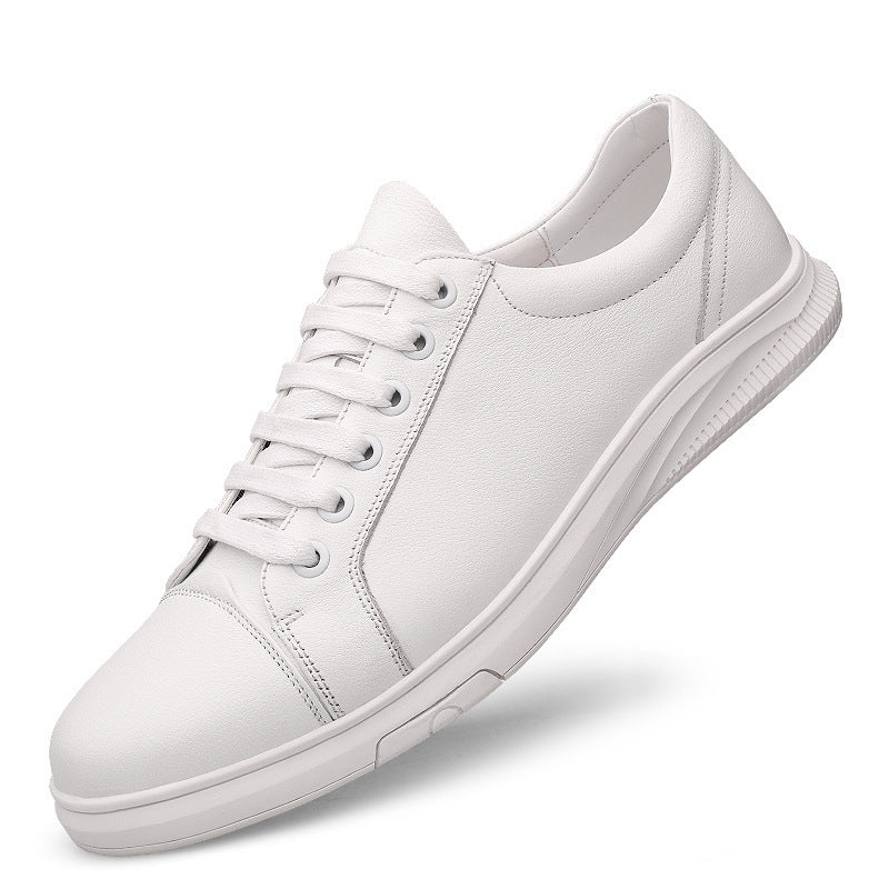 New Cowhide Board Shoes Men White