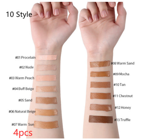 Makeup Liquid Foundation Oil Control Concealer 10 Style 4PCS