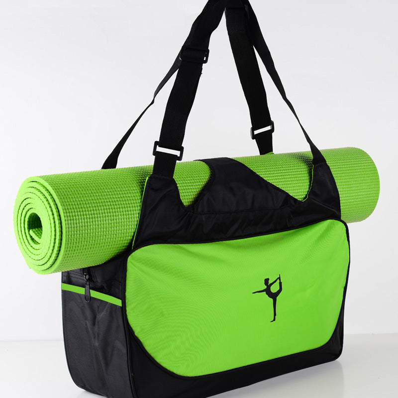 Yoga Bag Sports Travel Bag Large Capacity Yoga Mat Back Light Green