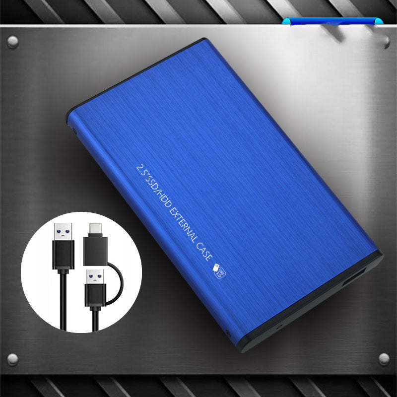 2.5 inch SATA serial USB3.0 interface SSD hard disk box Fine print Blue